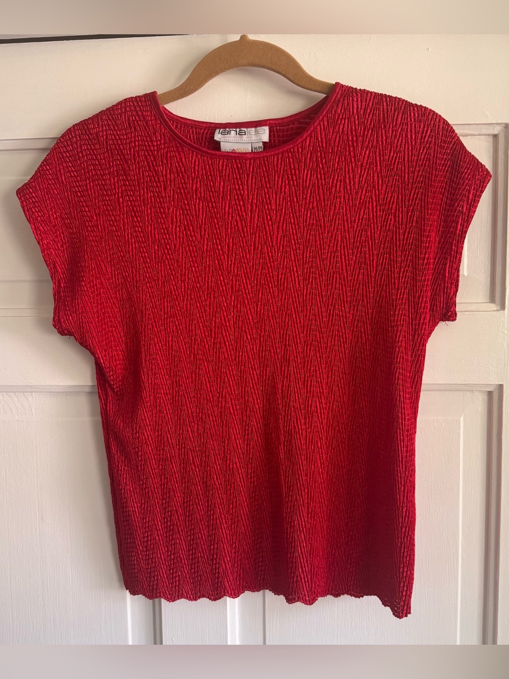 Vintage Lana Lee tomato red top size M